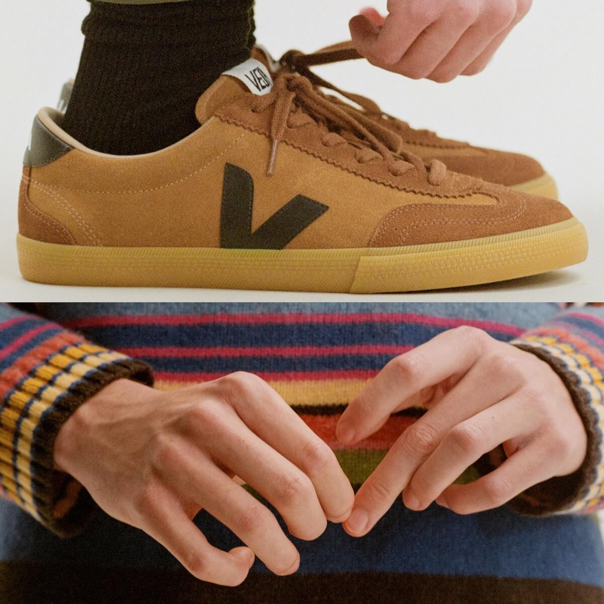 靴 Veja Volley Suede/Natural Sahara Veja - Volley Suede in Natural and Sahara – gravitypope